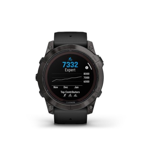 Garmin fenix 7X Pro Sapphire Solar, Carbon Gray DLC Titanium, Black Band