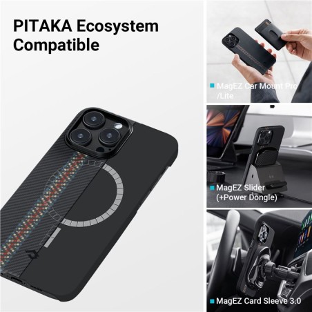 Pouzdro Pitaka Fusion weaving MagEZ Case 3, Rhapsody - iPhone 14 Pro