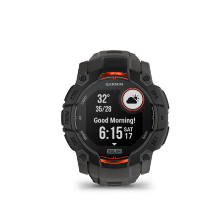 Garmin Instinct 3 Solar 50mm, Black, Charcoal silicone band