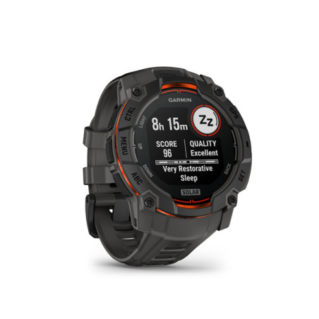 Garmin Instinct 3 Solar 45mm, Black, Charcoal silicone band