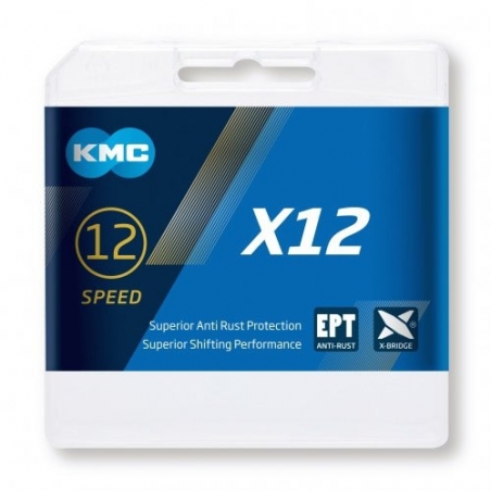 Řetěz KMC X 12 EPT stříbrná, 126 čl.