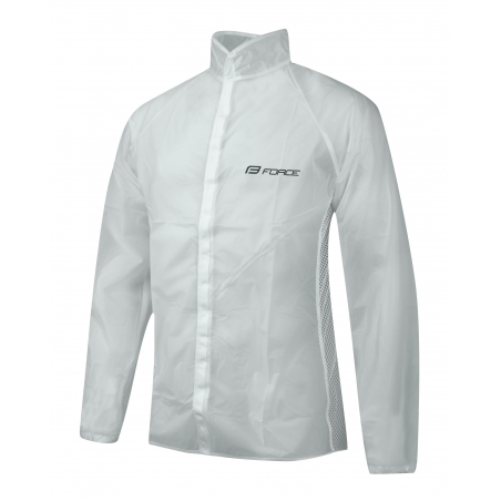 Pláštěnka FORCE, PVC - transparent, suchý zip