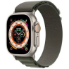 Apple Watch Ultra GPS + Cellular, 49mm Titanium Case with Green Alpine Loop - Medium