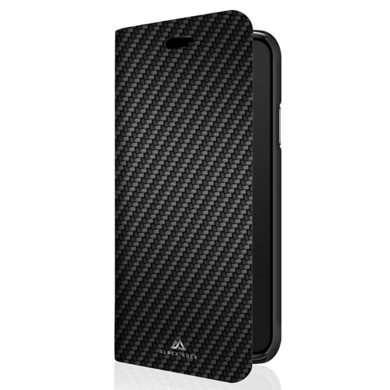 Pouzdro Black Rock Flex Carbon Booklet pro Apple iPhone XS/X - černý