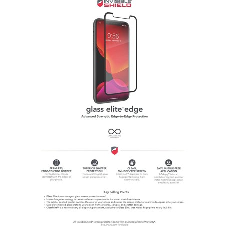 InvisibleShield Glass Elite Edge pro Apple iPhone 11 Pro/XS/X