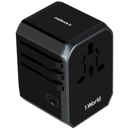 Momax: 1 World USB Cestovní adaptér - černý
